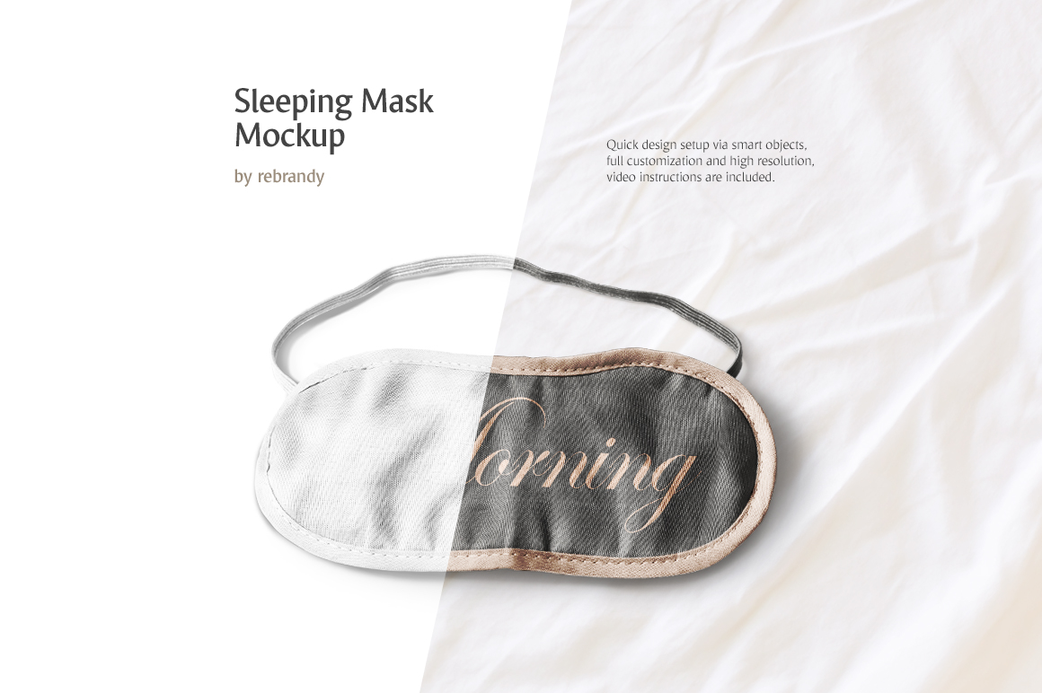 Sleeping Mask Mockup in Apparel Mockups on Yellow Images ...