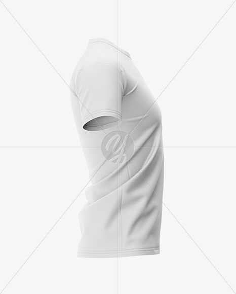 Men’s Football Jersey Mockup - Side View in Apparel Mockups on Yellow