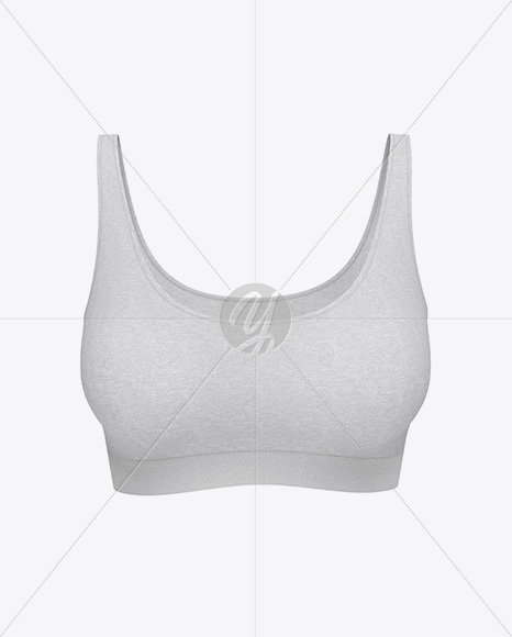 Women's Sports Bra Mockup - Front View in Apparel Mockups on Yellow ...