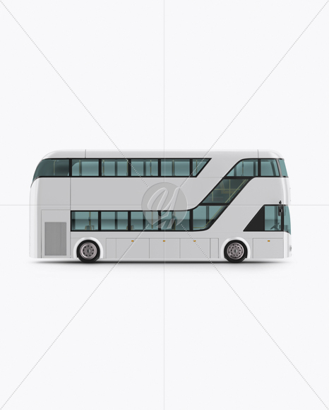 London Bus Mockup - Side View in Vehicle Mockups on Yellow ...