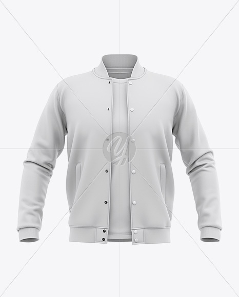 Download Open Varsity Jacket Mockup - Front View in Apparel Mockups ...