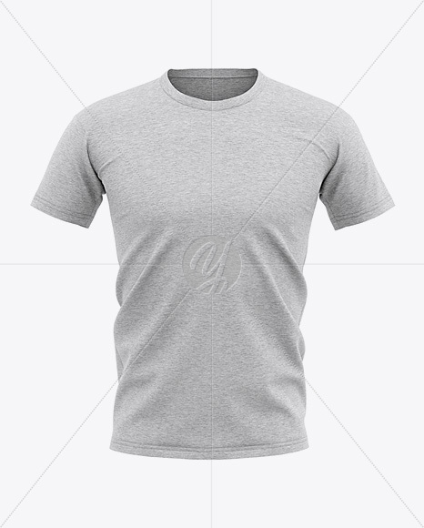 Download Men's Heather T-shirt Mockup - Front View in Apparel ...