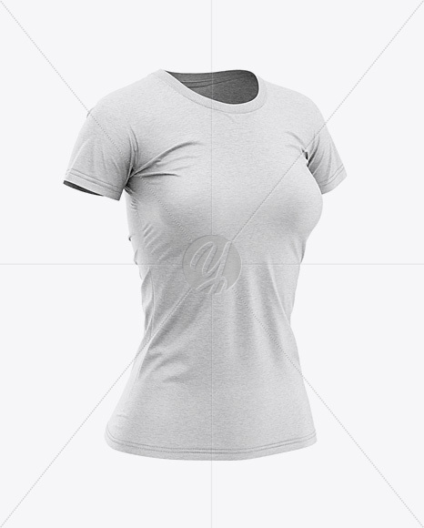 Download Women's Heather Slim-Fit T-Shirt Mockup - Front Half-Side ...