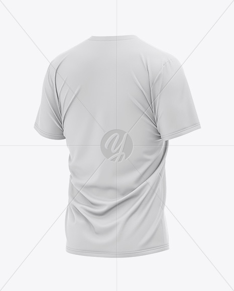 Download Men's Loose Fit Graphic T-Shirt - Back Half-Side View in ...
