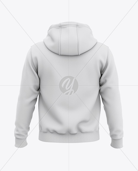 Download Men's Pullover Hoodie - Back View in Apparel Mockups on ...