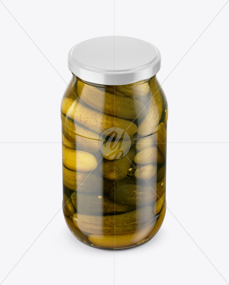 Download Pickled Cucumbers Jar Mockup in Jar Mockups on Yellow Images Object Mockups