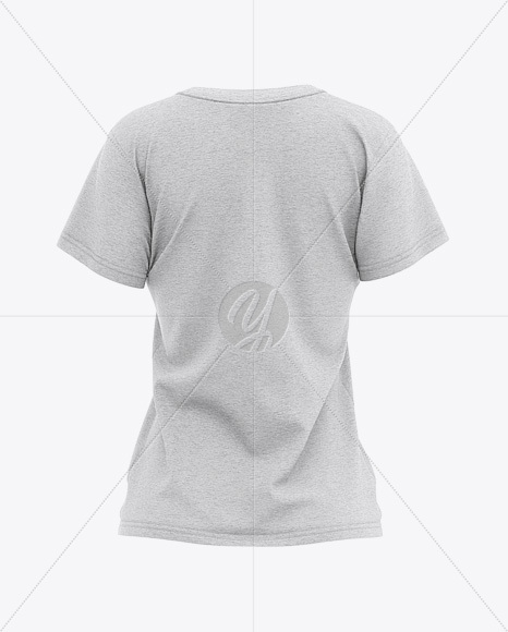 Download Women's Heather Relaxed Fit T-shirt Mockup - Back View in ...