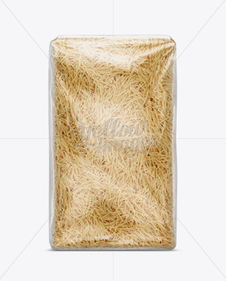 Large Kraft Bread Bag W/ Clip Mockup in Bag & Sack Mockups on Yellow