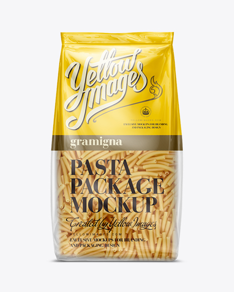 Download Gramigna Pasta Bag Mockup in Flow-Pack Mockups on Yellow ...