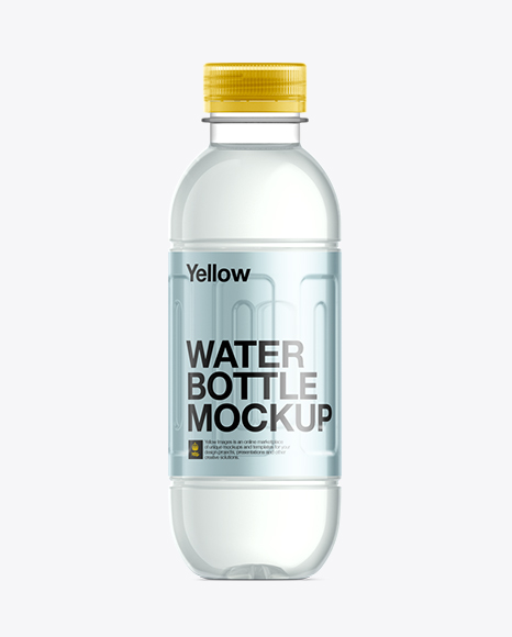 500ml PET Energy Drink Bottle Mockup in Bottle Mockups on Yellow Images