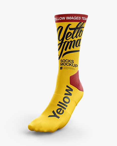 Download Men's Socks Mockup in Apparel Mockups on Yellow Images ...