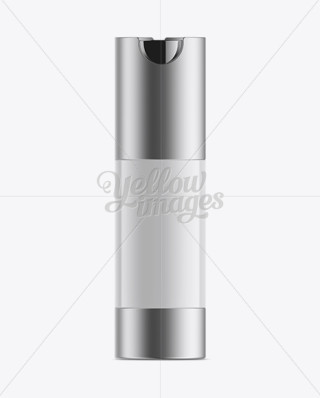 Cosmetic Bottle w/ Treatment Pump and Matte Smooth Cap Mockup | Mockups