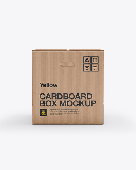 Corrugated Box Mockup - Front View in Box Mockups on ...