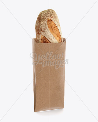 French Bread in Kraft Bag Mockup | Mockups for Packaging Design and