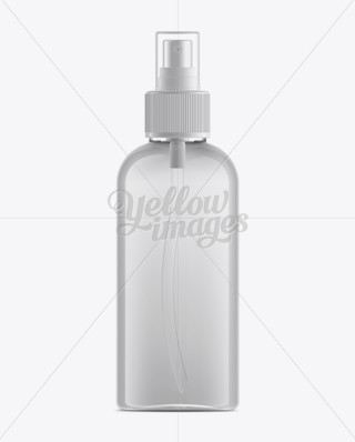 150ml Atomiser Spray Bottle w/ Clear Over Cap Mockup in Bottle Mockups