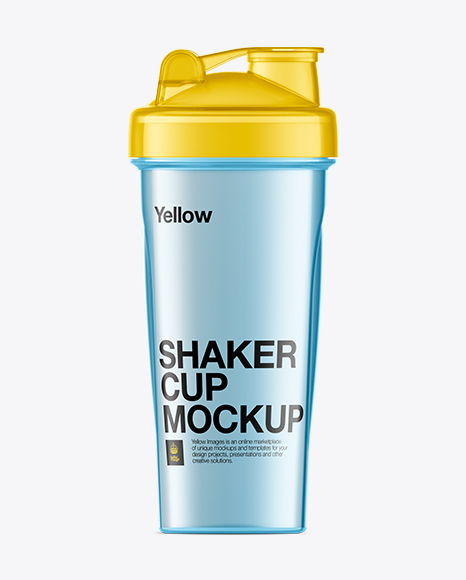 Download Clear Shaker Bottle Mockup in Cup & Bowl Mockups on Yellow ...