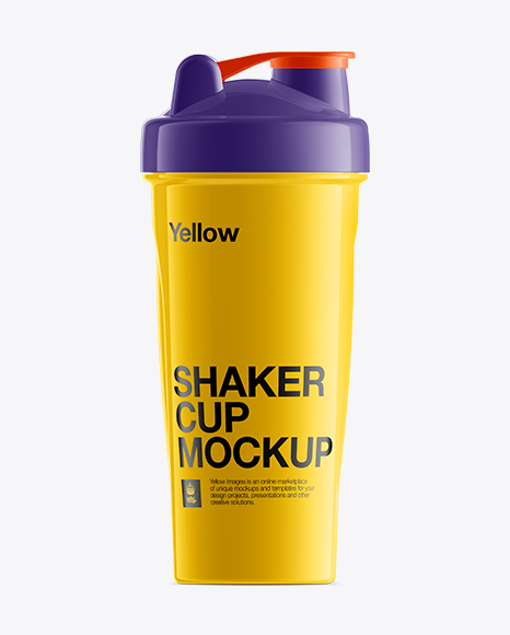 Download White Shaker Bottle Mockup in Cup & Bowl Mockups on Yellow ...